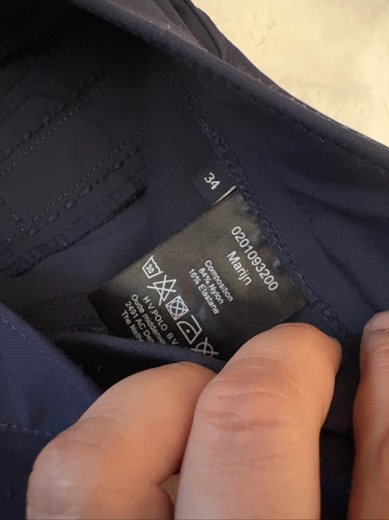 HV Polo Riding Trousers 34 / XS Full Grip Navy Blue Pink – Very Good Condition – photo 6
